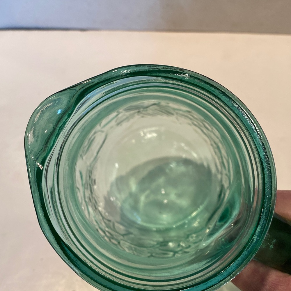 Vintage Orchard Fruit Green 64 oz. Glass Pitcher - Picture 6 of 7